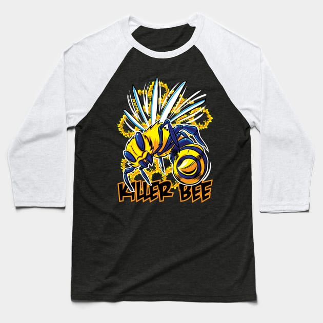 Killer Bee with sharp stinger Baseball T-Shirt by eShirtLabs